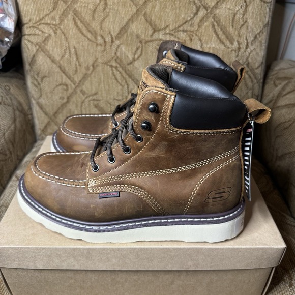 Skechers Kadmiel Bennot Work Boot Brown 200180‎ Men's 9